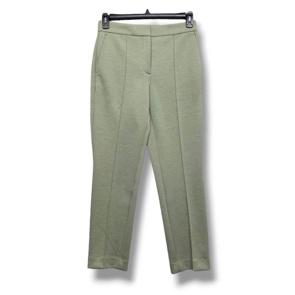 Ann Taylor Ankle Trouser Womens 4 Green High Rise‎ Slim Leg Pants